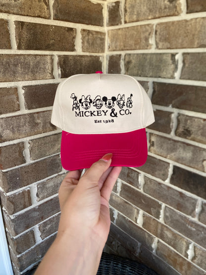 Mickey and Friends Hot Pink Hat