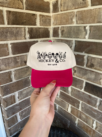 Mickey and Friends Hot Pink Hat
