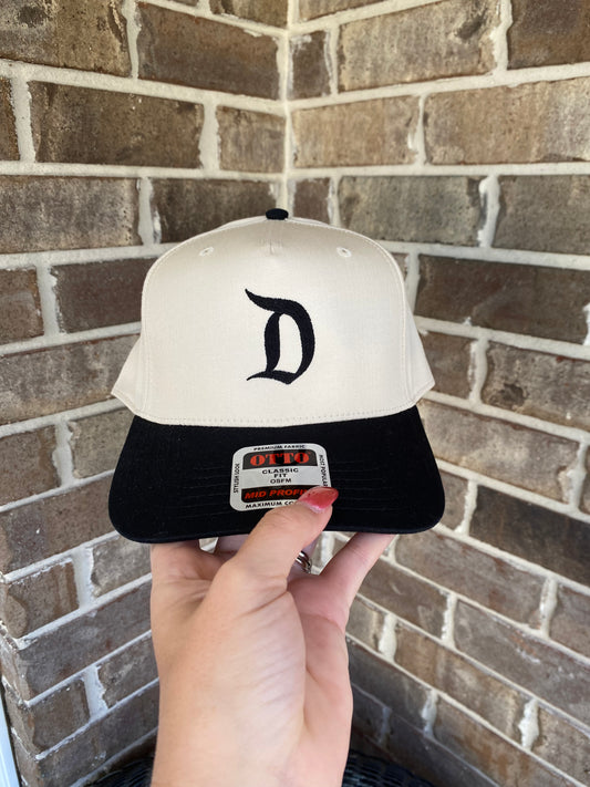 Disney D Hat Black