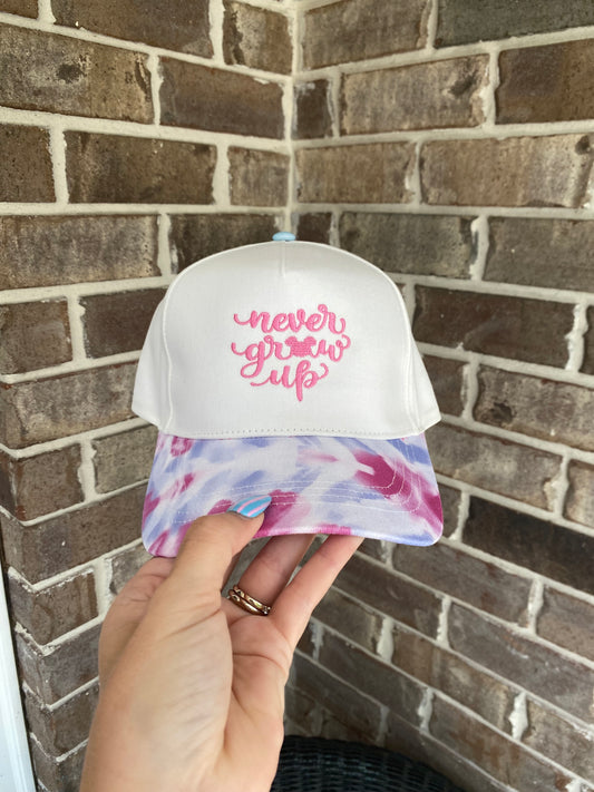 Flash Sale Never Grow Up Hat Tyedye