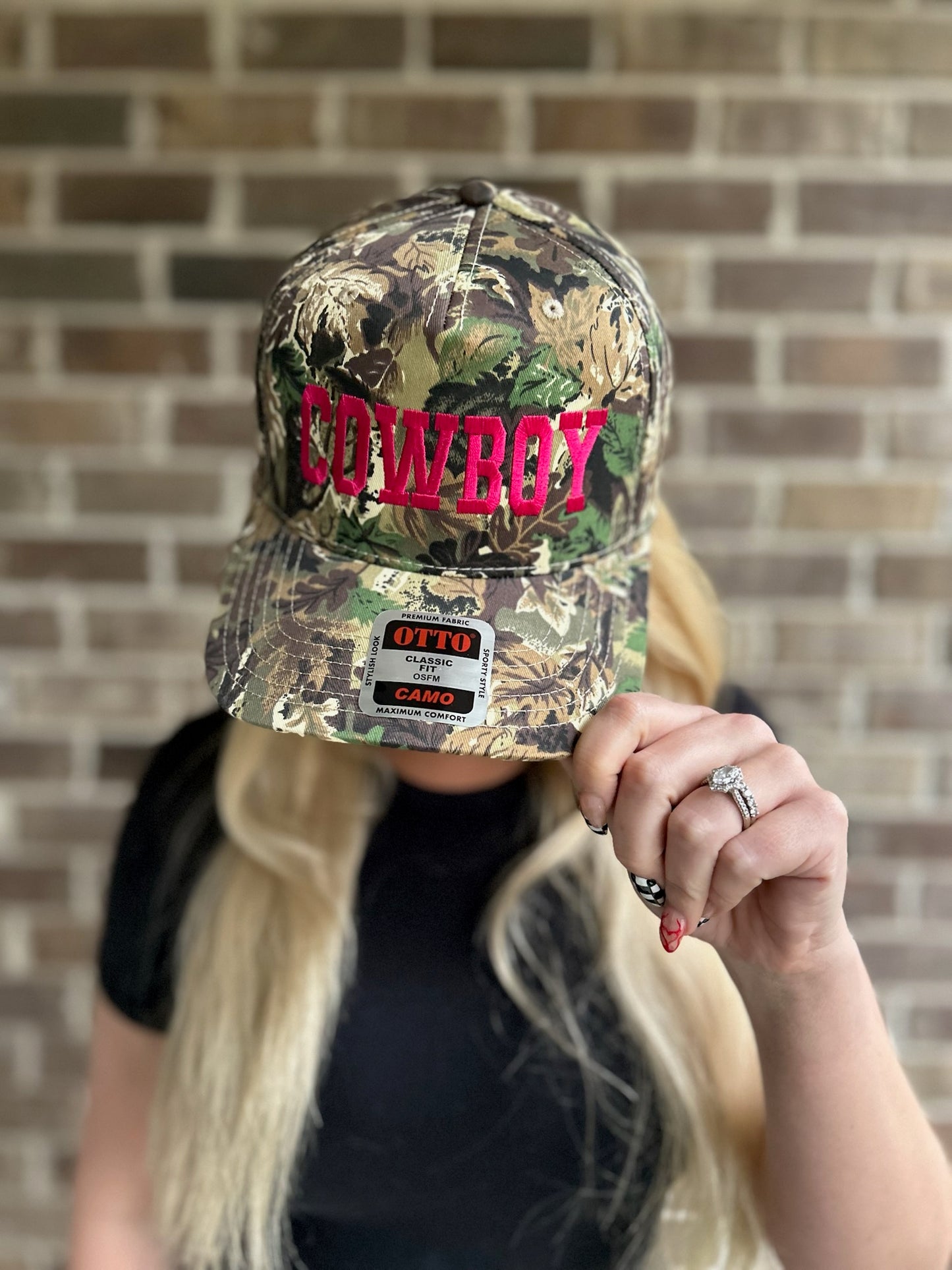 Cowboy Camo Snapback Hot Pink