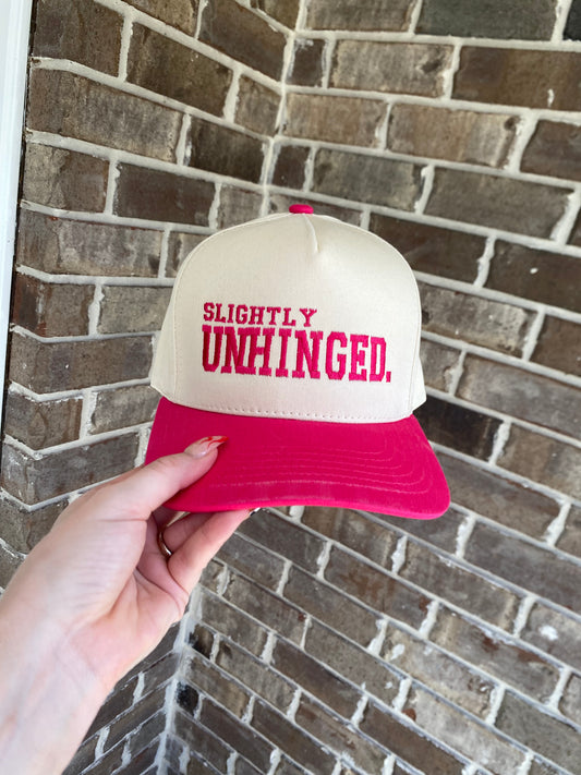 Slightly Unhinged Hot Pink Snapback