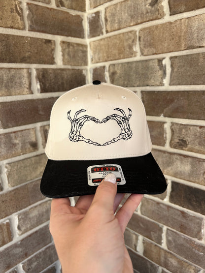 Skeleton Heart Hands Hat