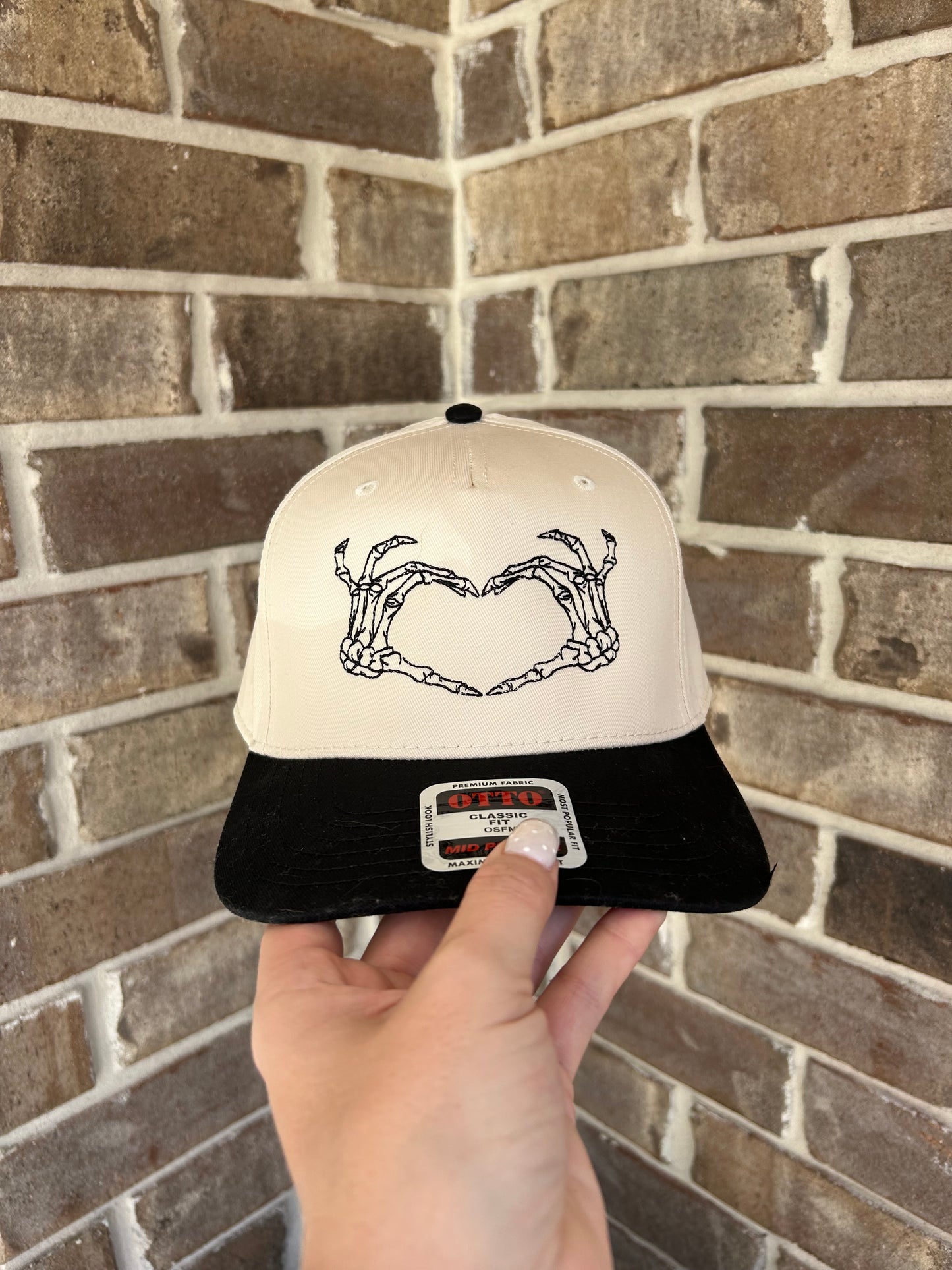 Skeleton Heart Hands Hat
