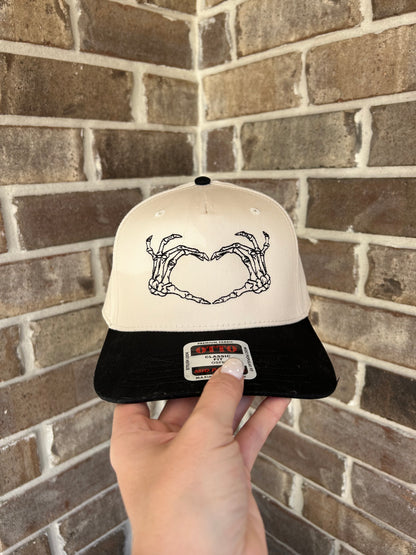 Skeleton Heart Hands Hat