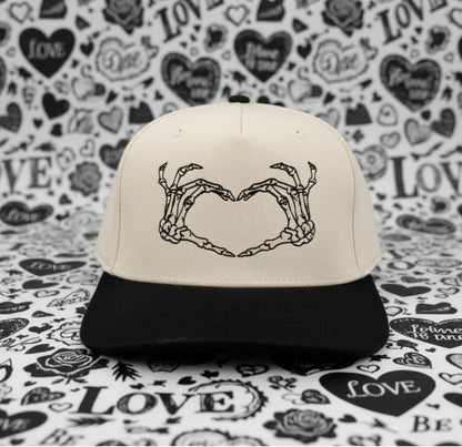 Skeleton Heart Hands Hat