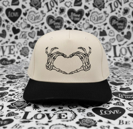 Skeleton Heart Hands Hat